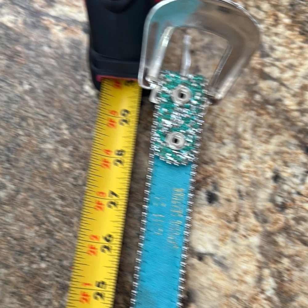 Shyanne Turquoise and Silver Rhinestone Belt